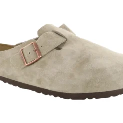 Birkenstock Boston Soft Footbed Suede Leather Taupe